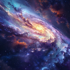 Milky Way Symphony A Celestial Tapestry of Stars - Light and Nebulae