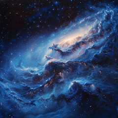 Fototapeta premium Milky Way Symphony A Celestial Tapestry of Stars - Light and Nebulae