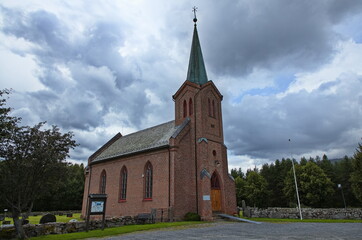 Tuft church in Hvittingfoss in Norway, Europe
