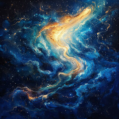 Milky Way Symphony A Celestial Tapestry of Stars - Light and Nebulae