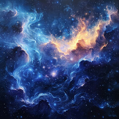 Milky Way Symphony A Celestial Tapestry of Stars - Light and Nebulae