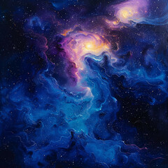 Milky Way Symphony A Celestial Tapestry of Stars - Light and Nebulae
