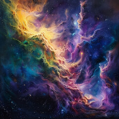 Fototapeta premium Stardust Symphony A Celestial Nebulas Dance