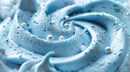 Closeup of creamy blue swirled Ice cream - obrazy, fototapety, plakaty