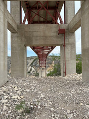 Bridge Pilings Concrete Steel Architecture 