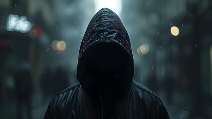 Exploring the Intriguing World of a Mysterious Hacker. Concept Cybersecurity, Hacking Techniques, Dark Web, Digital Forensics, Encryption Algorithms - obrazy, fototapety, plakaty
