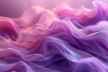 Fototapeta premium A minimalist presentation background with soft waves in shades of lavender and lilac