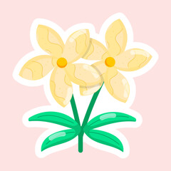 Beautiful Flowers Flat Stickers
