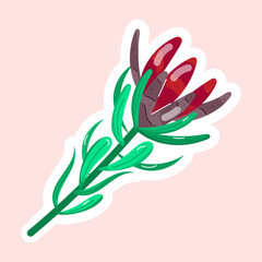 Blooming Flowers Flat Stickers
