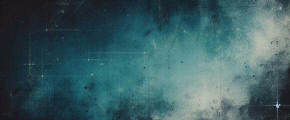 abstract blue background with teal black vintage grunge background texture design with elegant antique paint on wall illustration for luxury paper, or web background templates, old background paint - obrazy, fototapety, plakaty