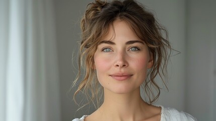 Thoughtful Middleaged German Woman Portrait Generative AI