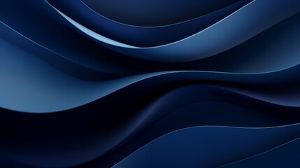 Dark blue paper waves abstract banner design Elegant wavy vector background