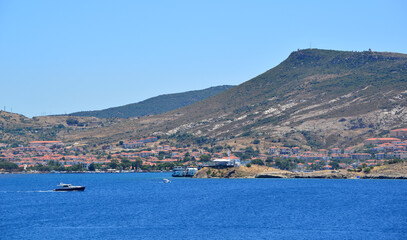 Fototapeta premium Foca Town, located in Izmir, Turkey, is very rich in terms of sea and cultural tourism.