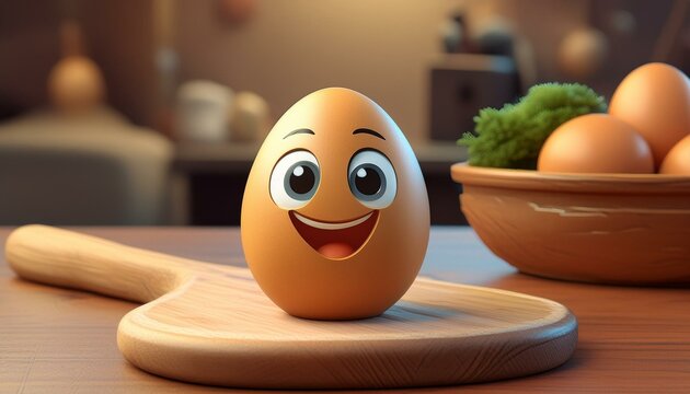 Personagem ovo 3d