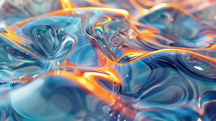Vibrant Glass Texture Art Generative AI