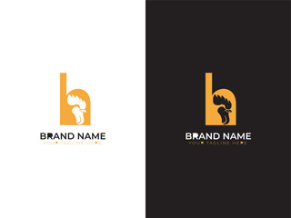 H minimal brand logo design