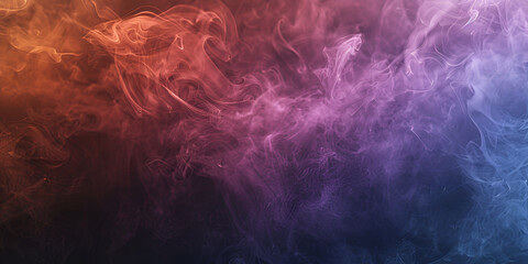 Vibrant Abstract Background With Colorful Particles Smoky Texture Abstract multicolored smoke on black background Color clouds