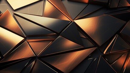 Metalic and black gold geometric background