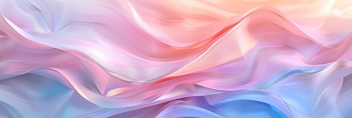 Obraz premium Gentle Waves Soothing Pastel Gradient Calmness