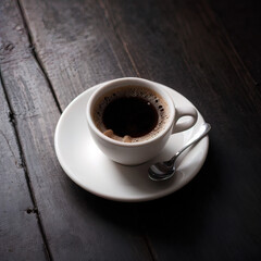 Eine Kaffeetasse auf einem Tisch