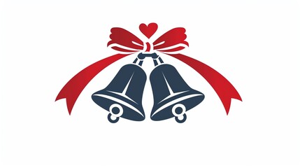 Icon of wedding bells, classic and joyful, representing the celebration of marriage
