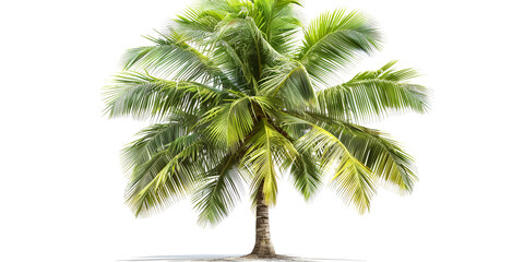 Fototapeta na wymiar Coconut palm tree isolated on white background 
