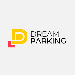Dream Parking logo design template - Letter D icon