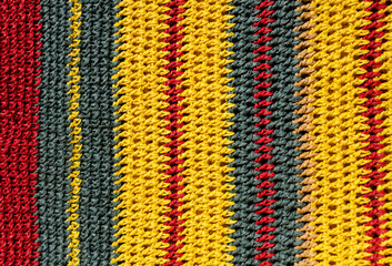 Raffia crochet texture. Eco material for handmade work.