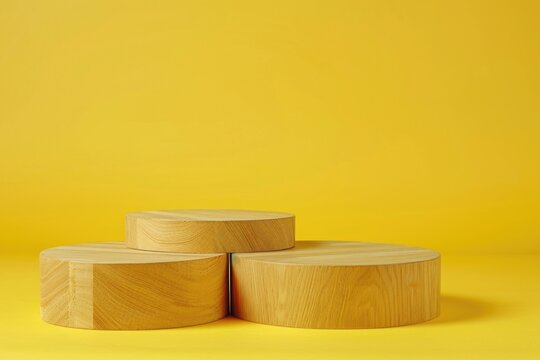 Three wooden boxes stacked on top of each other. Suitable for storage and organization concepts