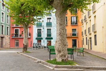 Old Town of Pamplona. Santa Ana Square