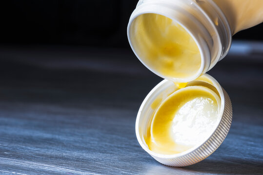 Empty bottle of smoothie or juice after breakfast
