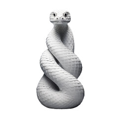 Fototapeta premium snake in front of white