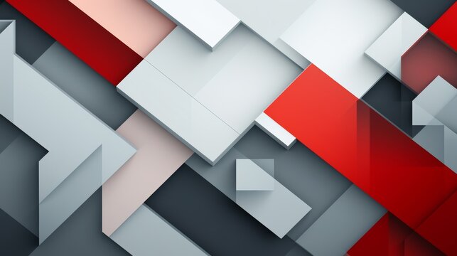 Modern style abstract background red, gray and white colors trendy geometric