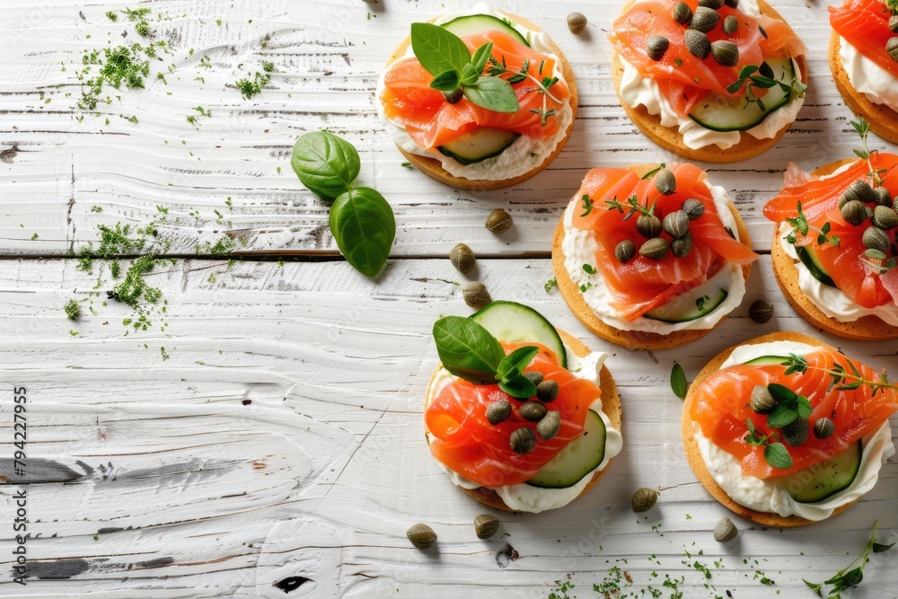 Aufkleber a table filled with diverse types of food, suitable for various occasions