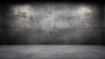 Scary dark walls, slightly light black concrete cement texture for background - obrazy, fototapety, plakaty