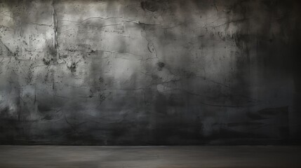 Scary dark walls, slightly light black concrete cement texture for background - obrazy, fototapety, plakaty