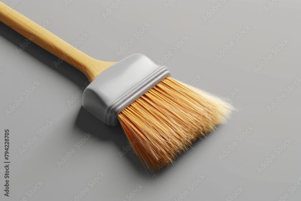 Aufkleber close up of a brush on a table, suitable for various design projects