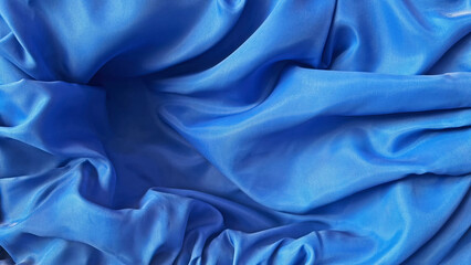 Smooth elegant blue silk can use as background.