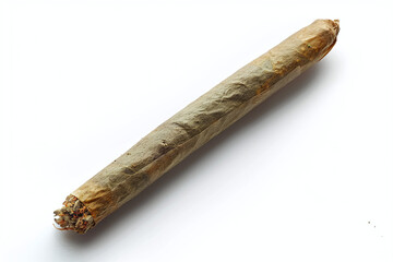 marijuana weed blunt or joint isolated on white background