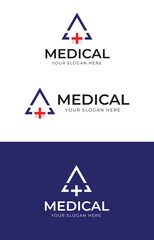 Letter A Hospital medical Logo
