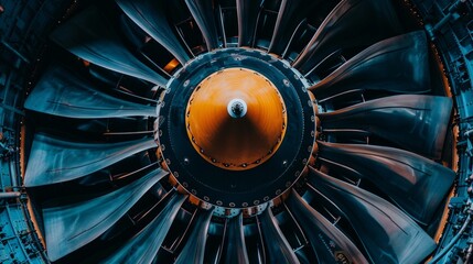 Aircraft engine turbine - close up