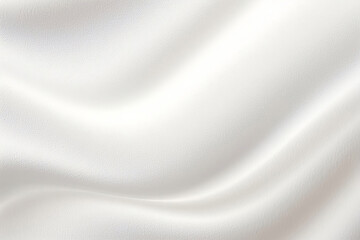 Detailed view of smooth, white satin fabric with subtle sheen.