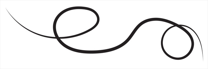 Squiggle line design element. vector file illustration. isolated on white background. EPS 10 - obrazy, fototapety, plakaty