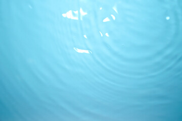 The surface of the water is transparent blue.