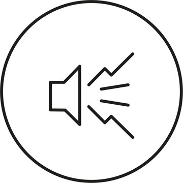 Background noise, noise, static, disturbance, radio, speaker, audio, sound, icon in black