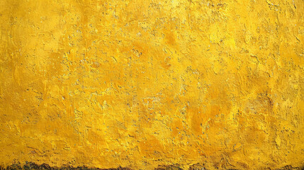A yellow wall with a rough texture. The wall is covered in small holes and has a grainy appearance