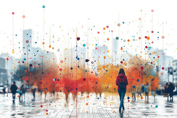 A scatter plot depicting the correlation between customer demographics and purchase behavior