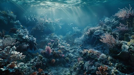 Fototapeta na wymiar Submerged Coral Reefs 