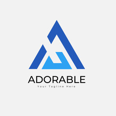 Adorable Logo design template - A letter logo icon 