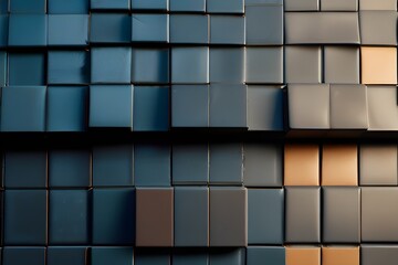 Pattern of square tiles Generator AI 